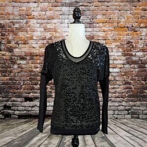 Beate Heymann - Gorgeous 🤩 Black Sequin Top